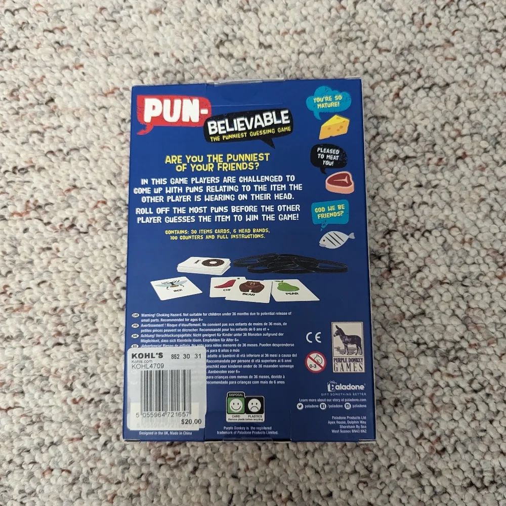 NIB Pun-Believable Card Guessing Game